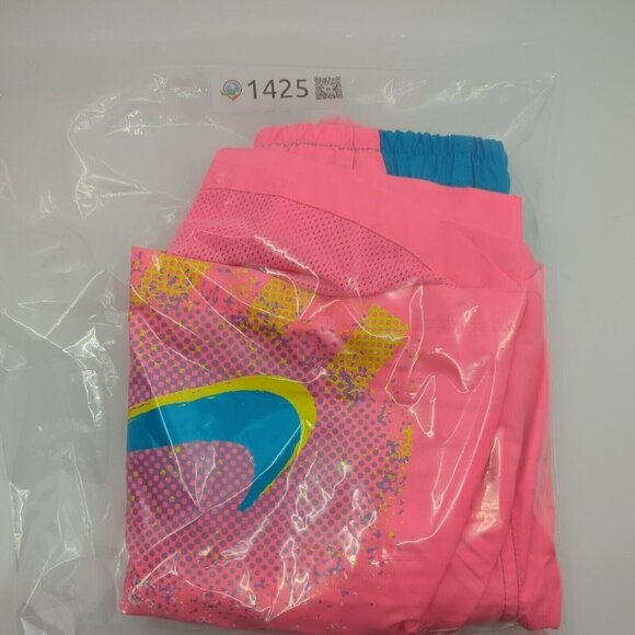Nike Kyrie 6 Graffiti Gym Swim Beach Shorts Digital Pink Neon Vintage 90s Y2K XL - Picture 14 of 15